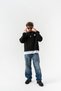 Patch Detaylı Oversize Sweatshirt - Siyah - 4