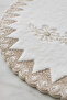 Gold-Silver 3-Piece French Lace Luxury Bath Mat Non-Slip Dowry Oval Bath Mat Set Lauris - 6