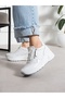 Larina White Genuine Leather Women's Sneakers - 3