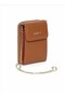 Stylish Modern Zippered Women's Shoulder Bag in Tan Color, Convenient Bag