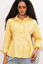 Women's Waist-Fitted Poplin Shirt 20384 - Yellow - 3