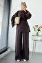Premium Asymmetric Cut Modal Double Suit – Brown