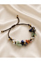Taurus Zodiac Sign Real Natural Stone Braided Bracelet - Brown String Aventurine Lapis Lazuli Agate Crystal Quartz - 3