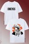 Unisex One Piece Ace Anime Printed Special Design Oversize Comfortable Daily Use Combed Cotton T-Shirt - 4