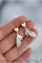 Heart Wing Earrings Gold_Silver Color Women - 2