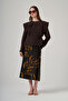 Half Zipper Tunic with Seated Waist Part 3012 Brown - 3