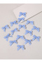 Pack of 15 - Blue Gingham Bow Hair Clip - 3