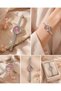Elegant Women's Wristwatch with Steel Band – Gold & Silver Color Minimal Design - 4