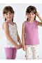 Gencc Quality Bowknot Printed Girls' Undershirt 2-Piece Set