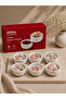 Güral 6-Piece Porcelain Mini Sauce Bowl and Turkish Delight Bowl Set 6 cm