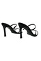 Black Thin Heeled Women's Slippers - 5