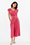 Women's V-Neck Suit with Shoulder and Waist Tie Detail - 3