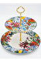 Italy Garden Porcelain 2-Tier Cake Cookie Stand 27 Cm/19 cm - 3
