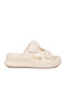 Ecru High-Sole Women's Slippers 332190 Z