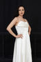 Degaje Collar Satin Midi Dress - Cream - 3