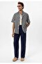 Oversize Openwork Striped Men's Shirt - 4