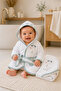Giraffe Striped Baby Towel Bathrobe Set Organic - Baby Birth Gift 0-2 Years - 6