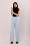 Women's Trousers Lace-Up Loose-Legged Pants Lycra Wide-Legged Comfortable Pleated Pants Stylish Blue Fabric - 5