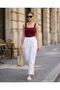 Summer Wide-Strapped Square Neck Ribbed Knit Blouse Undershirt - 2