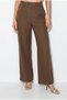 Women's Milk Coffee Padded Belt Detailed Pocketed Vest with Elastic Waist Pocketed Modal Suit 7502 60286137 - 4