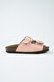 Rio Women's Vegan Leather Double Buckle Powder Slippers - 3