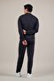 Regular Fit Lycra Side Pockets Unlined Stand Collar Zippered Tracksuit Set - 3