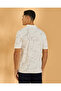 Men White Printed Polo Shirt - 3