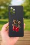 Samsung Galaxy A52 Compatible Cherry Bow Leopard Pattern Silicone Shock Absorbing Classic Protected Rubber Case - 2