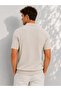 Men's Short Sleeve Ribbed Knit Open Polo Collar T-Shirt 271200 - 5