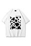 Unisex texas cow print t-shirt white