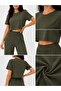 Women's Crop Top Wide Leg Pants Set - 5