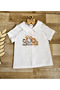 Safari Concept Lion Figure Salopet Shirt Bow Tie Socks Set - 3