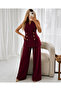 Double-Breasted Collar Gold Buttoned Vest Trousers Blazer Suit - 3