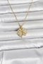 Openwork Clover Style Women's Necklace with Golden Steel Zircon for Elegant Necks - 2