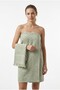 100% Cotton 2-Piece Bath Towel Set (90X150 cm Large Size + 50X90 cm) Dowry Soft Set - Green - 2