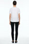 Printed Crepe Crew Neck T-Shirt - Ecru - 4