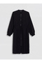 Lcw Modest Black High Collar Women's Tunic with Gathered Waist - 5
