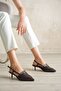 Women's Pope Short Heeled Shoes - Brown-Leather - 3