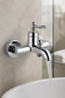 Silver Chrome Rustic Bathroom Faucet Retro Shower Fixture Brass Stainless Silver Chrome Faucet