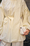 Women's Ruffle Detail Front Pleated Blouse with Shawl in Aqua Green - 5
