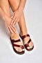 U390959503 Burgundy Genuine Leather Women's Slippers - 2