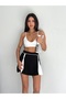 Women's Modal Shorts Skirt with Piping Detail - 5