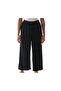 Women's Casual Wide Legged Plazzo, Wide-Leg Flowy Trousers (UAE/KSA, Alpha, XL, XXL, Regular, Regular, Black)
