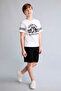 100% Cotton Beşiktaş Oversized Black Shorts for Boys H8377A826Hs - 2