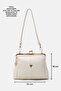 Women's Cream Scholarship Multi-Compartment Classa Leather Hand, Shoulder and Crossbody Bag - 2