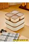 6-Piece Storage Container Set Striped Beige |   4 X 325 ml - 2 X 2400 ml |   Microwave and Freezer Compatible - 2