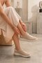 Bloom Genuine Leather Orthopedic Women's Sports Shoes Beige