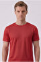 Men's Red Flexible Breathable Lycra Crew Neck Diamond Pattern Sweat-Wicking T-Shirt - 3