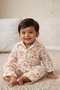 Bird Pattern Muslin Khadi Cotton Kids Night Suit - 8