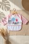 Baby Girl Pink Long Sleeve Liquid-Proof Bib - with Pockets, Elephant Pattern 6-24 Months Activity Bib - 2